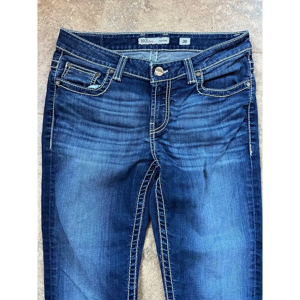 BKE Buckle Payton thick stitching denim jeans, women's size 30 - Picture 3 of 7